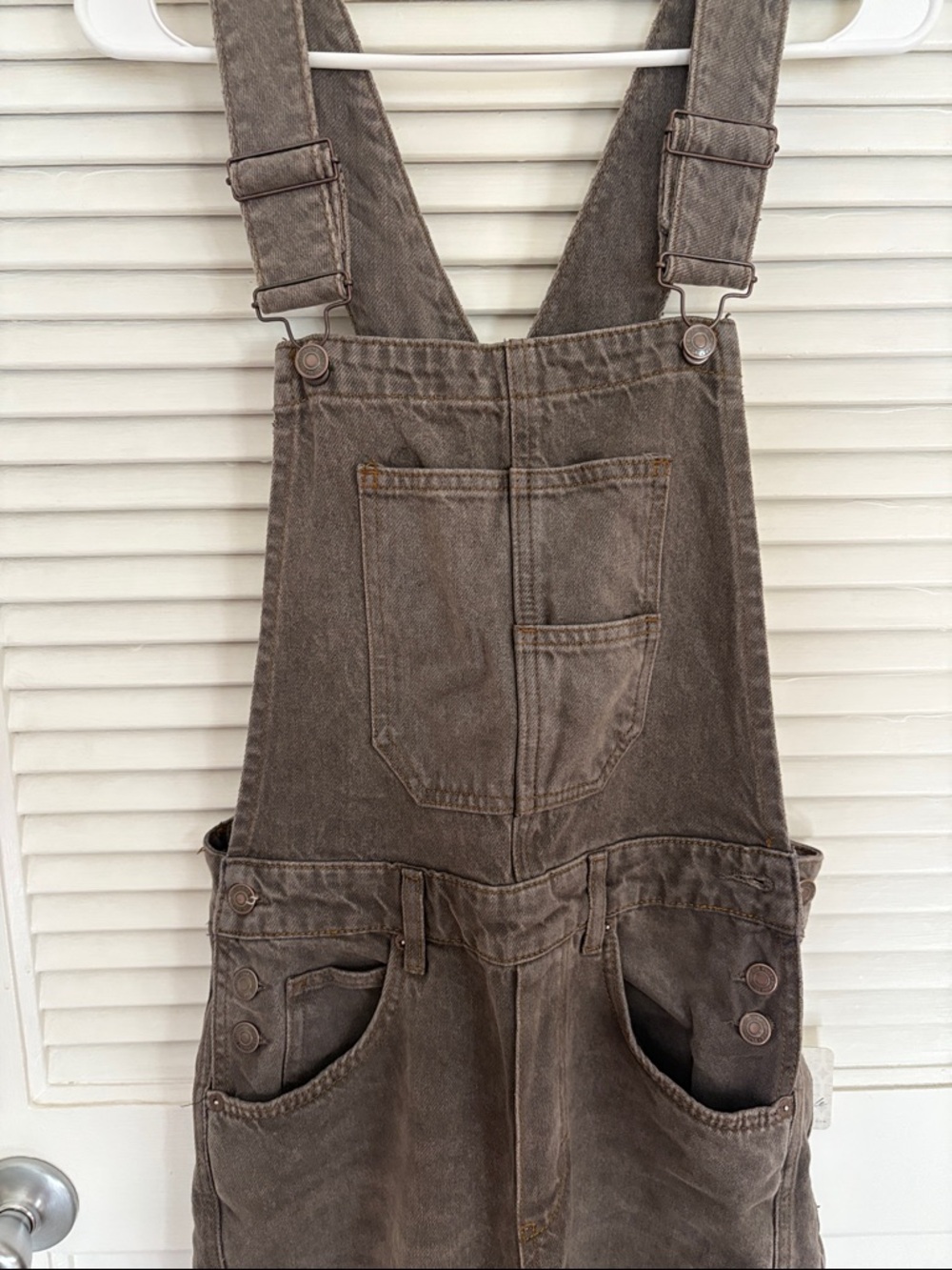 Free People We the Free barrel overalls gray - Picture 3 of 7